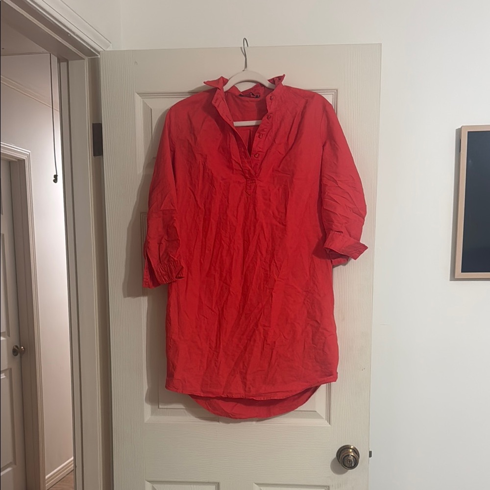 Pomander Place Vibrant Red Shirt Dress